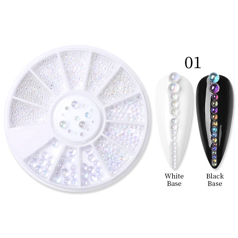 Mixed Nail Rhinestone Nail Art