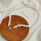 Pearl Chain Choker Necklace