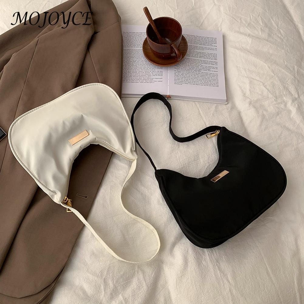 Nylon Solid Color Shoulder Bag