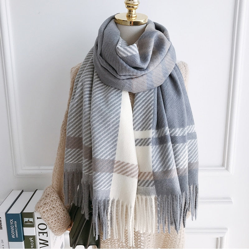 Preppy Style Plaid Scarf