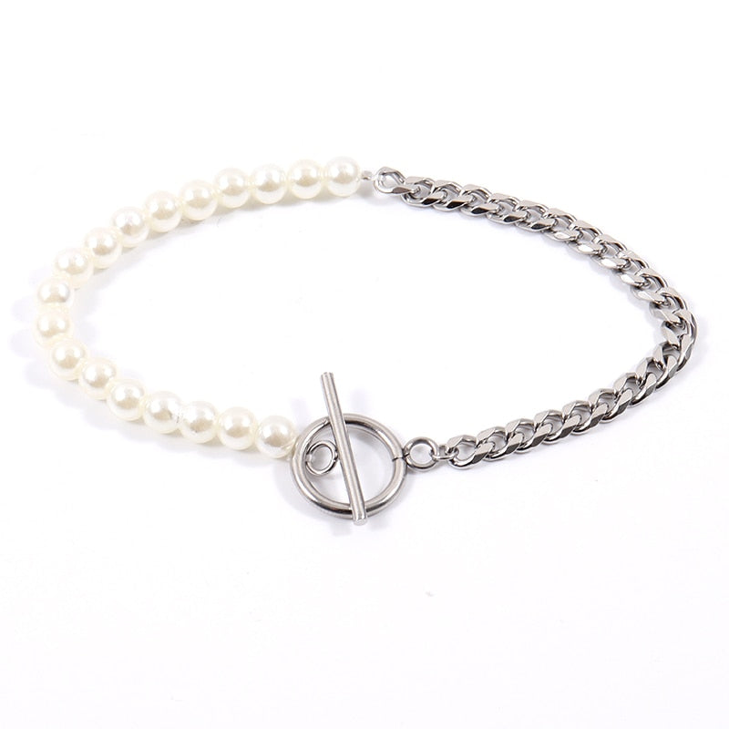 Pearl Chain Bracelet Gold/Silver