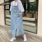 Denim Jumpsuits Wide Leg