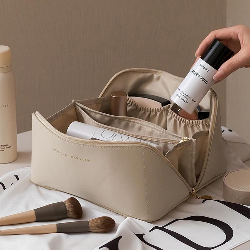 Makeup Bag Leather Cosmetic Bag