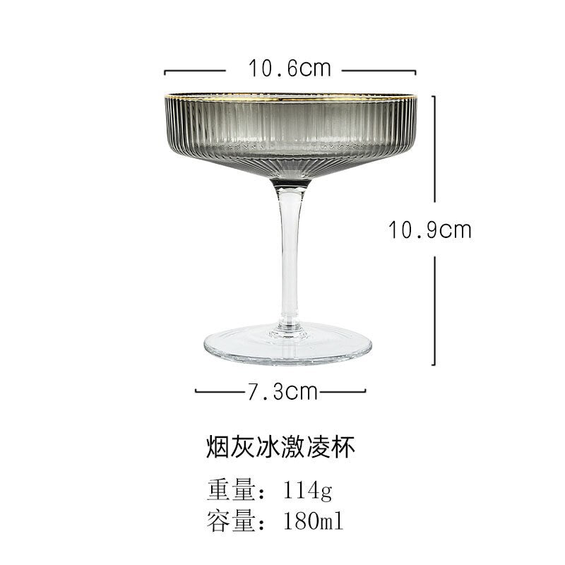 Stripes Transparent Glass Cocktail Set