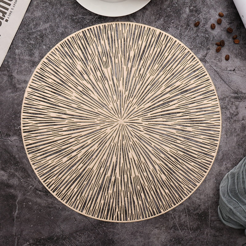Round Gold Placemats