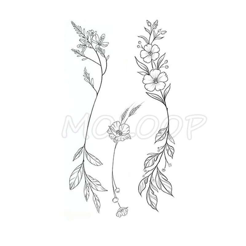Flower Tattoo Sticker