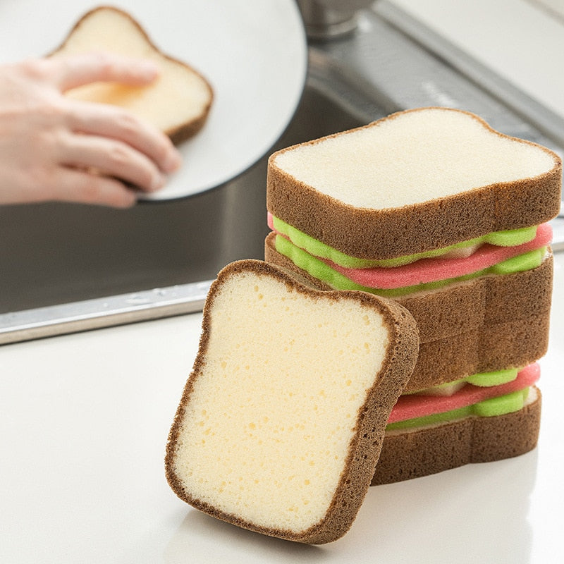 Toast Shape Dish-washing Sponges