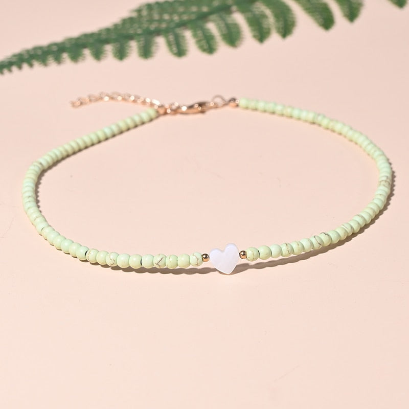 Boho Shell Heart Necklace