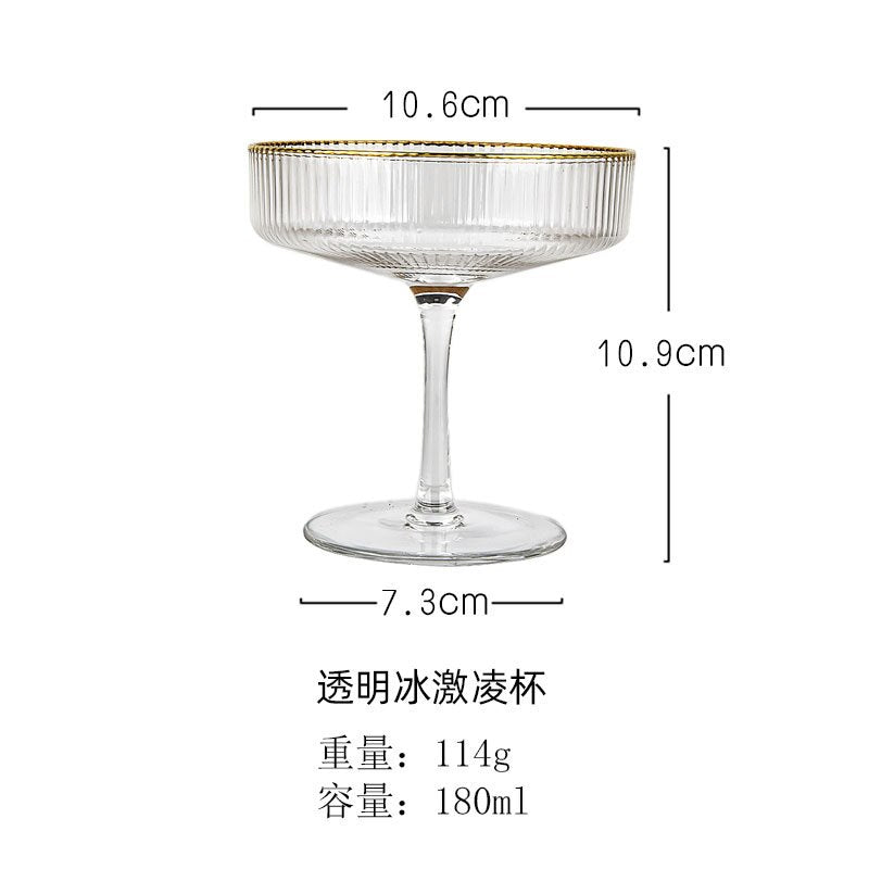 Stripes Transparent Glass Cocktail Set