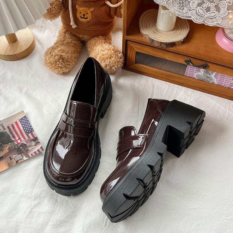 Oxford Platform Leather Shoes