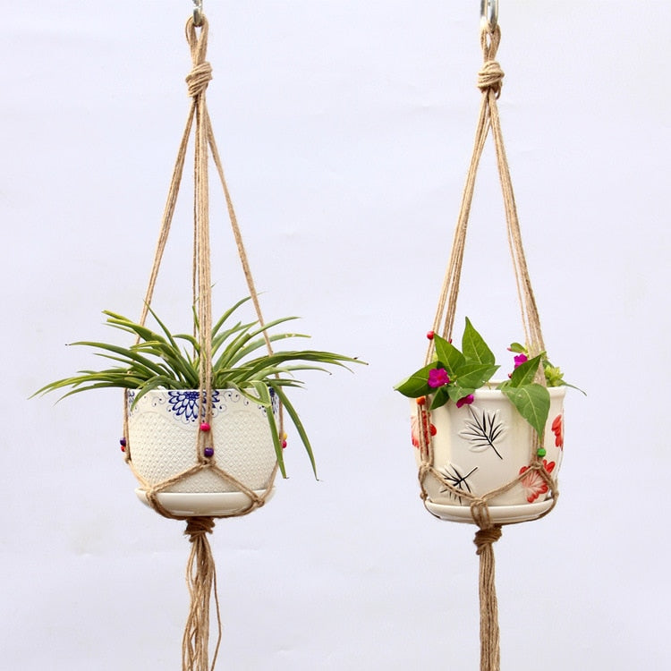 Hemp Rope Hanging Flower Pot
