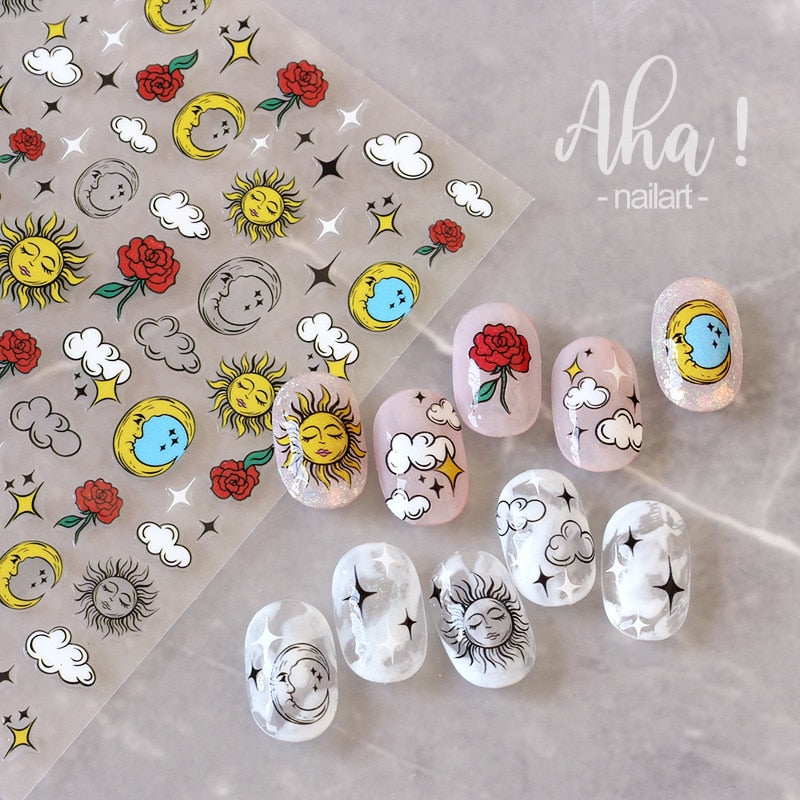 1 sheet Smile Nail Art 3D Stickers