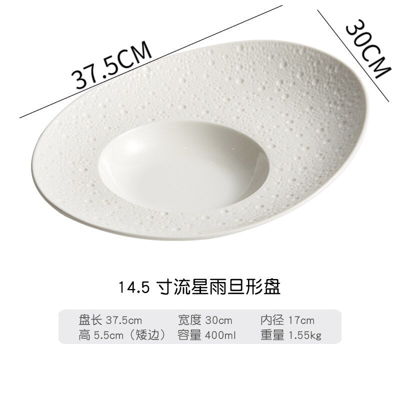 White Special-shaped Ceramic Plate