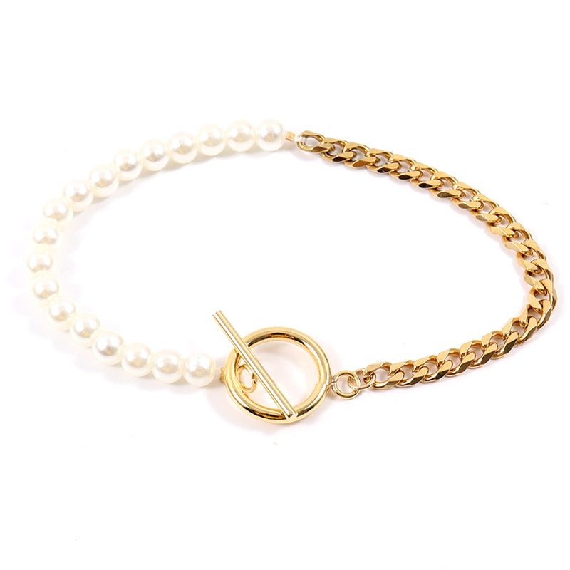 Pearl Chain Bracelet Gold/Silver