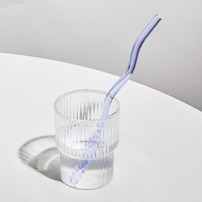 Floriddle Glass Twist Reusable Straws