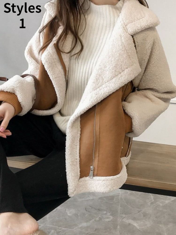 Motorcycle Bomber Loose Jacket