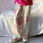 Pink Anime Wide Leg Pants