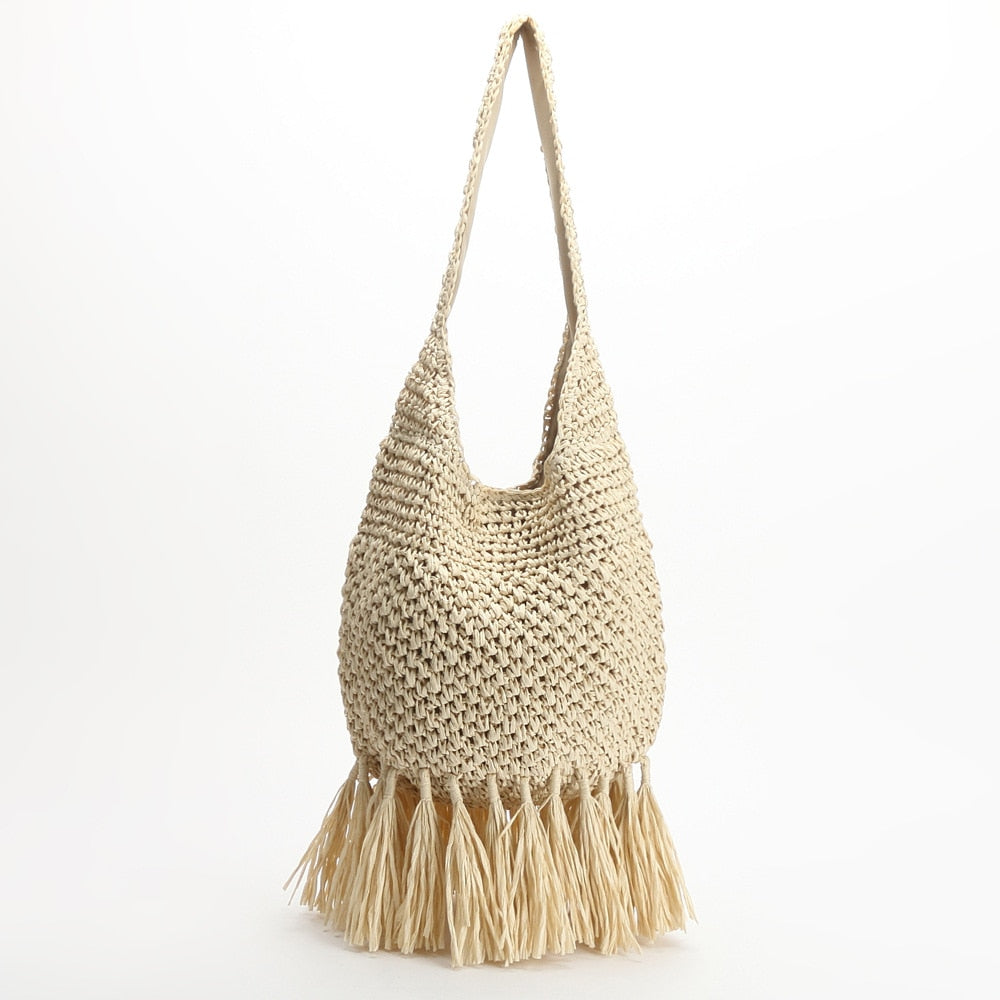 Straw Rattan Shoulder Crossbody Bag