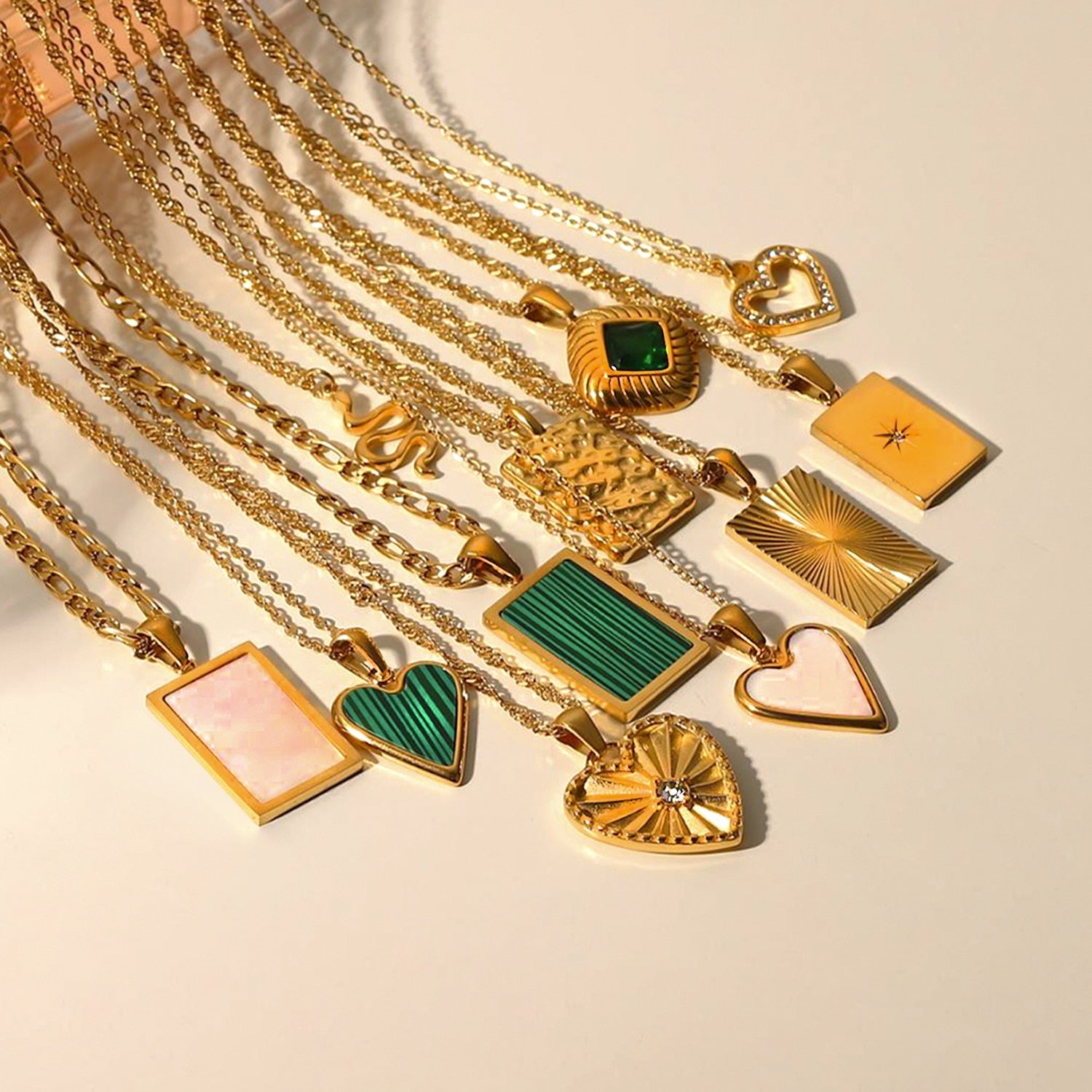 Mix Set Gold Rhinestone Necklace