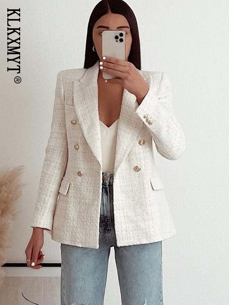 White Tweed Blazer