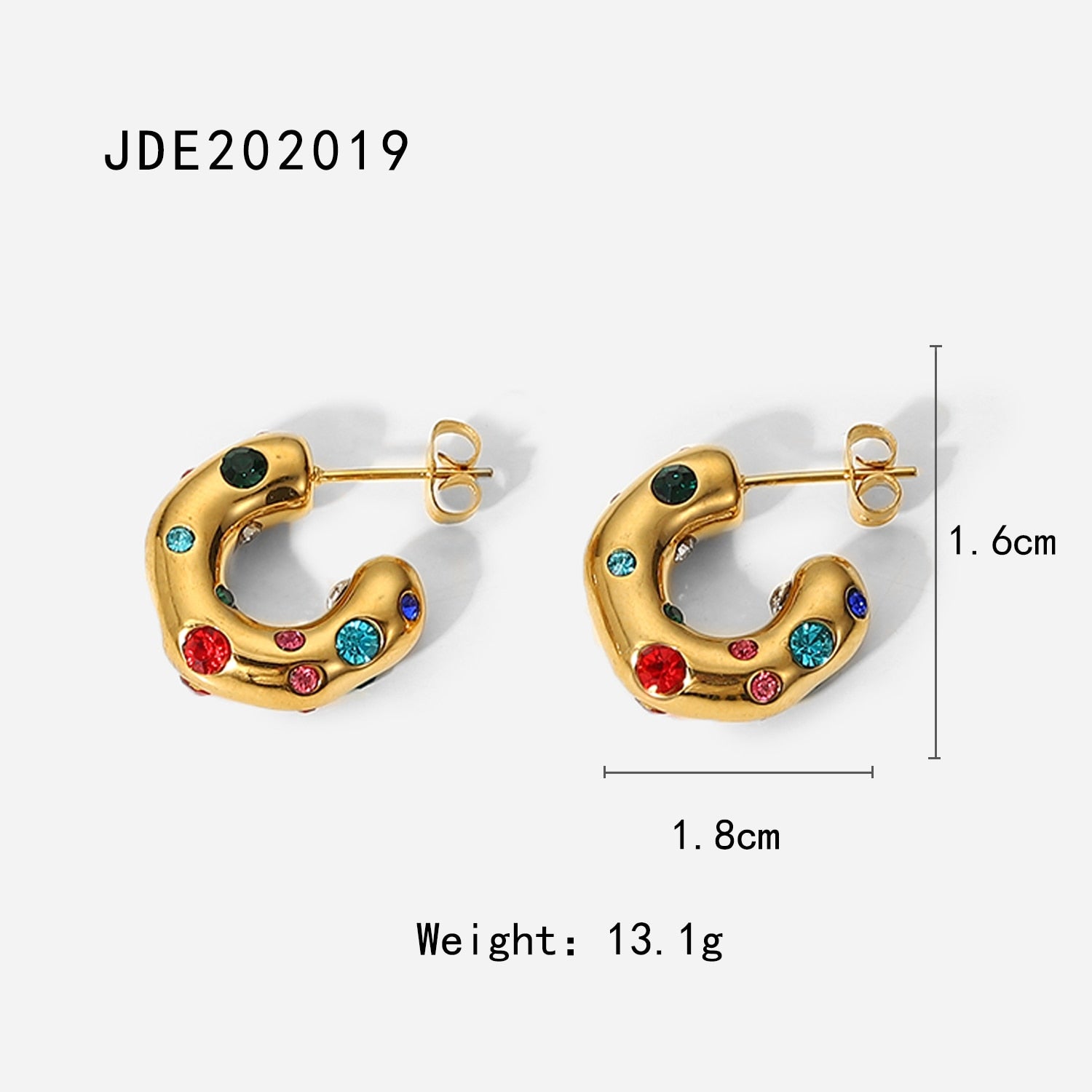 Rhinestone Hoop Earrings