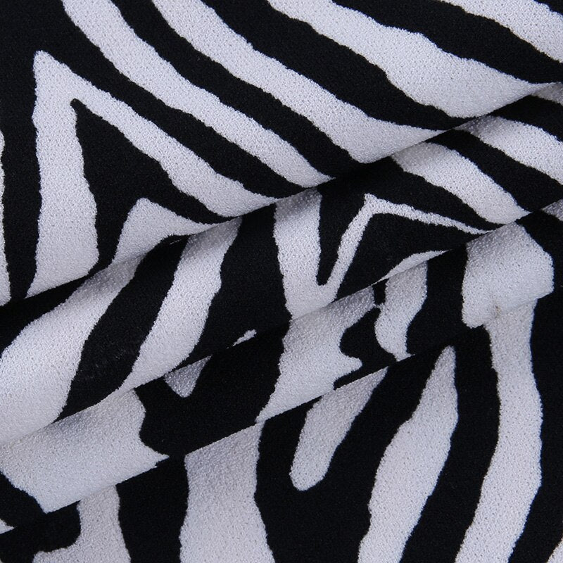 Zebra Print Wide Leg Pants
