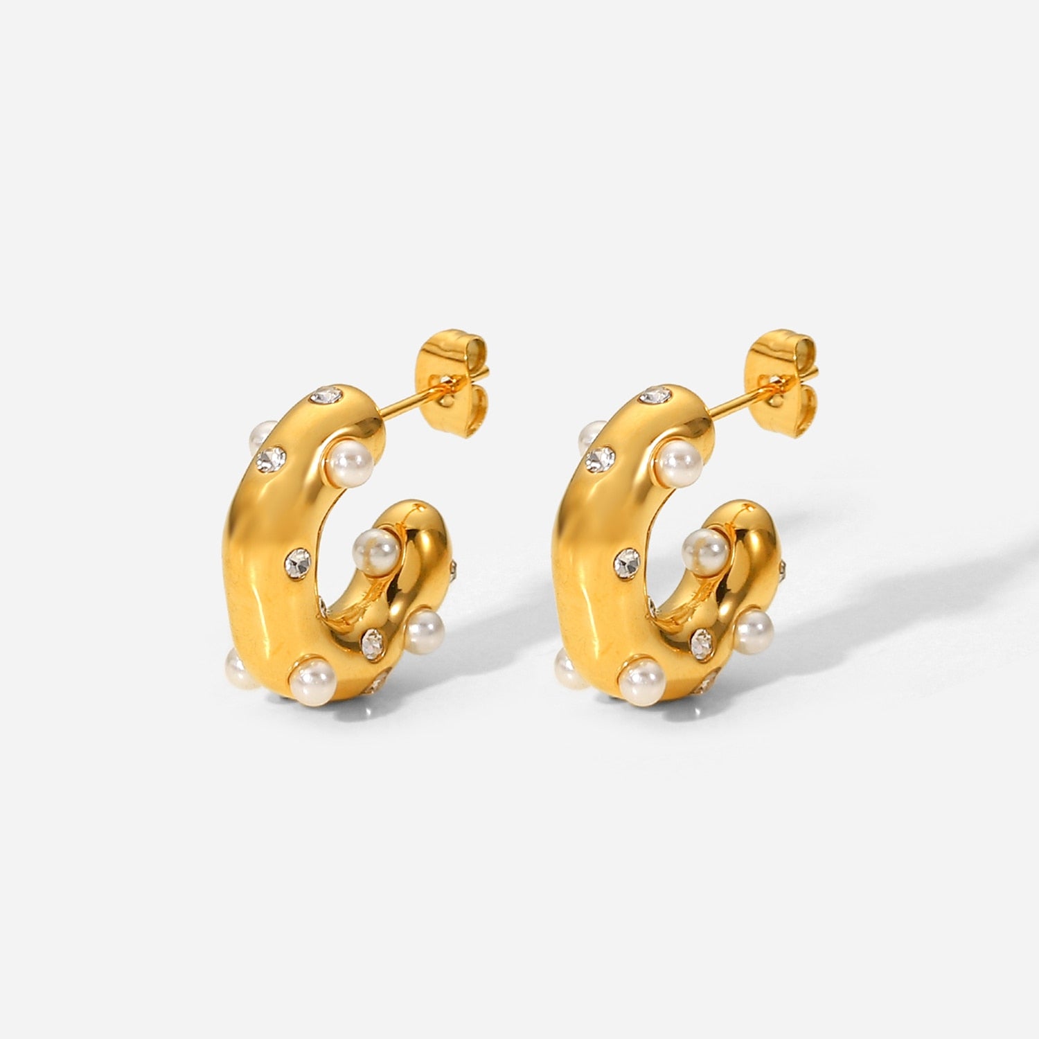 Rhinestone Hoop Earrings