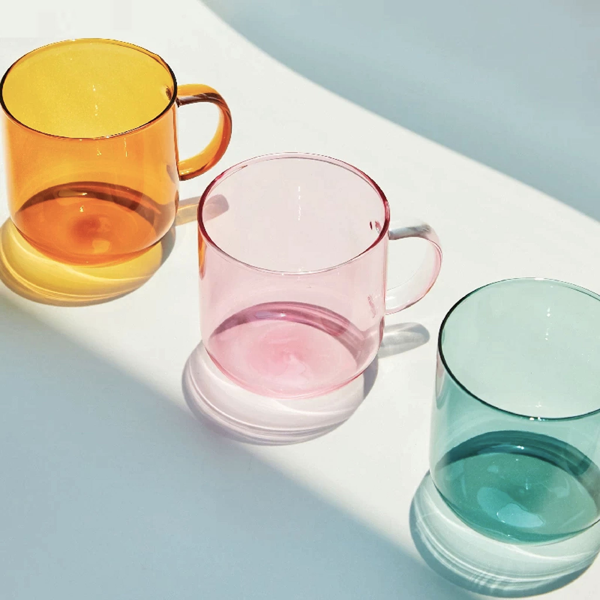 Heat Resistant Glass Colorful Coffee Glasses