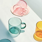 Heat Resistant Glass Colorful Coffee Glasses