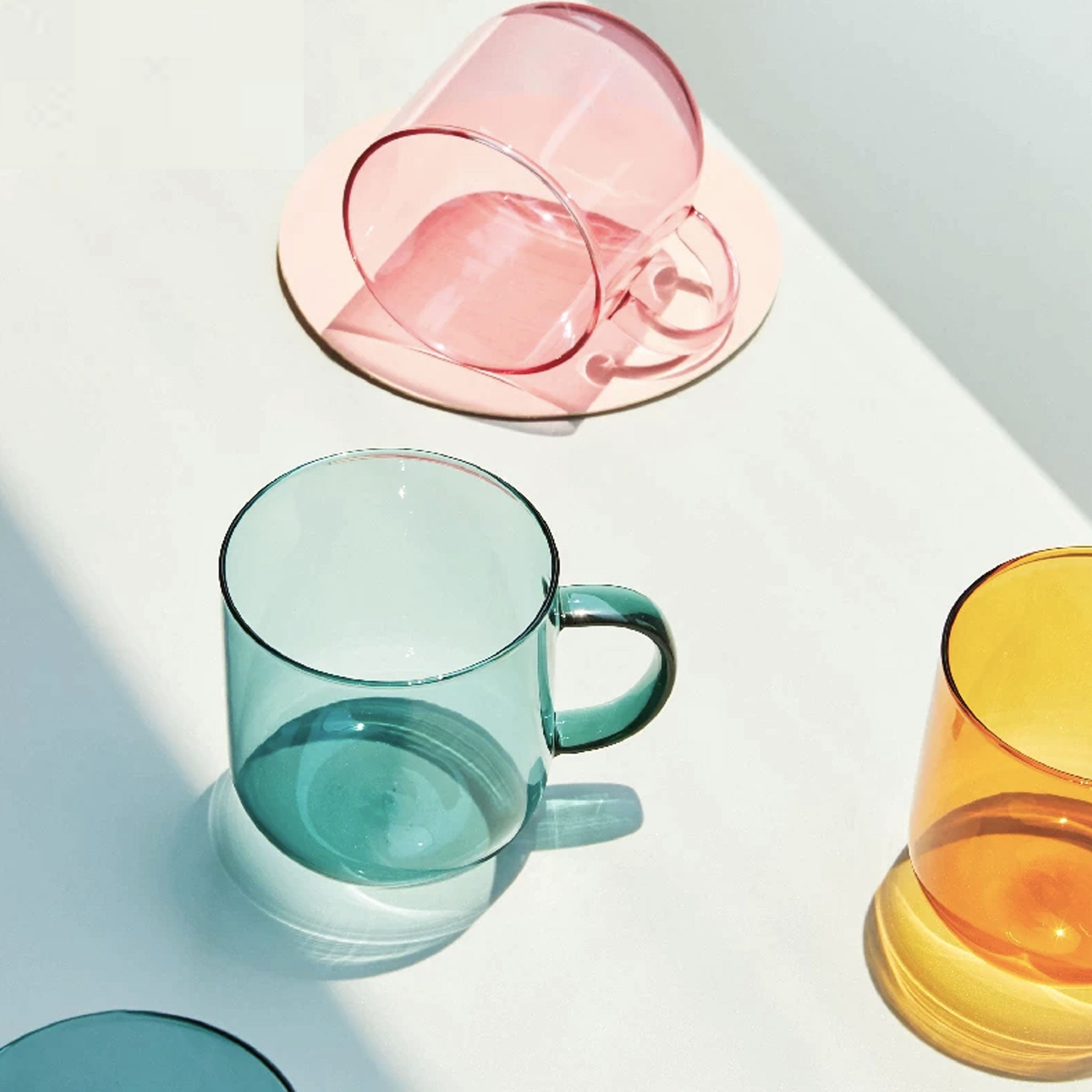 Heat Resistant Glass Colorful Coffee Glasses