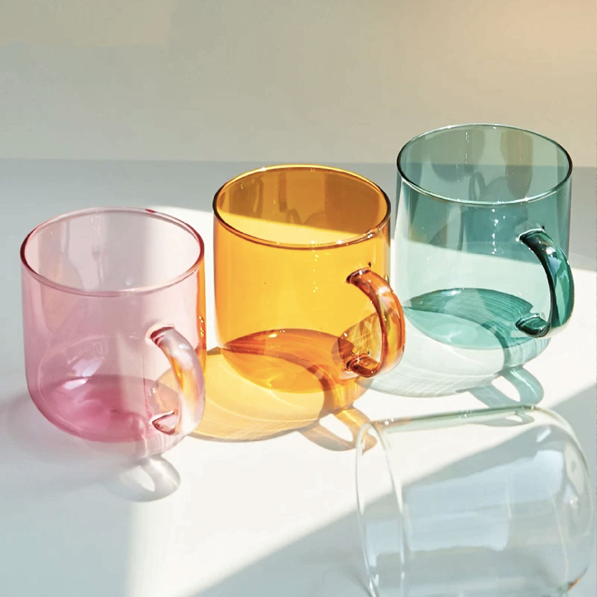 Heat Resistant Glass Colorful Coffee Glasses