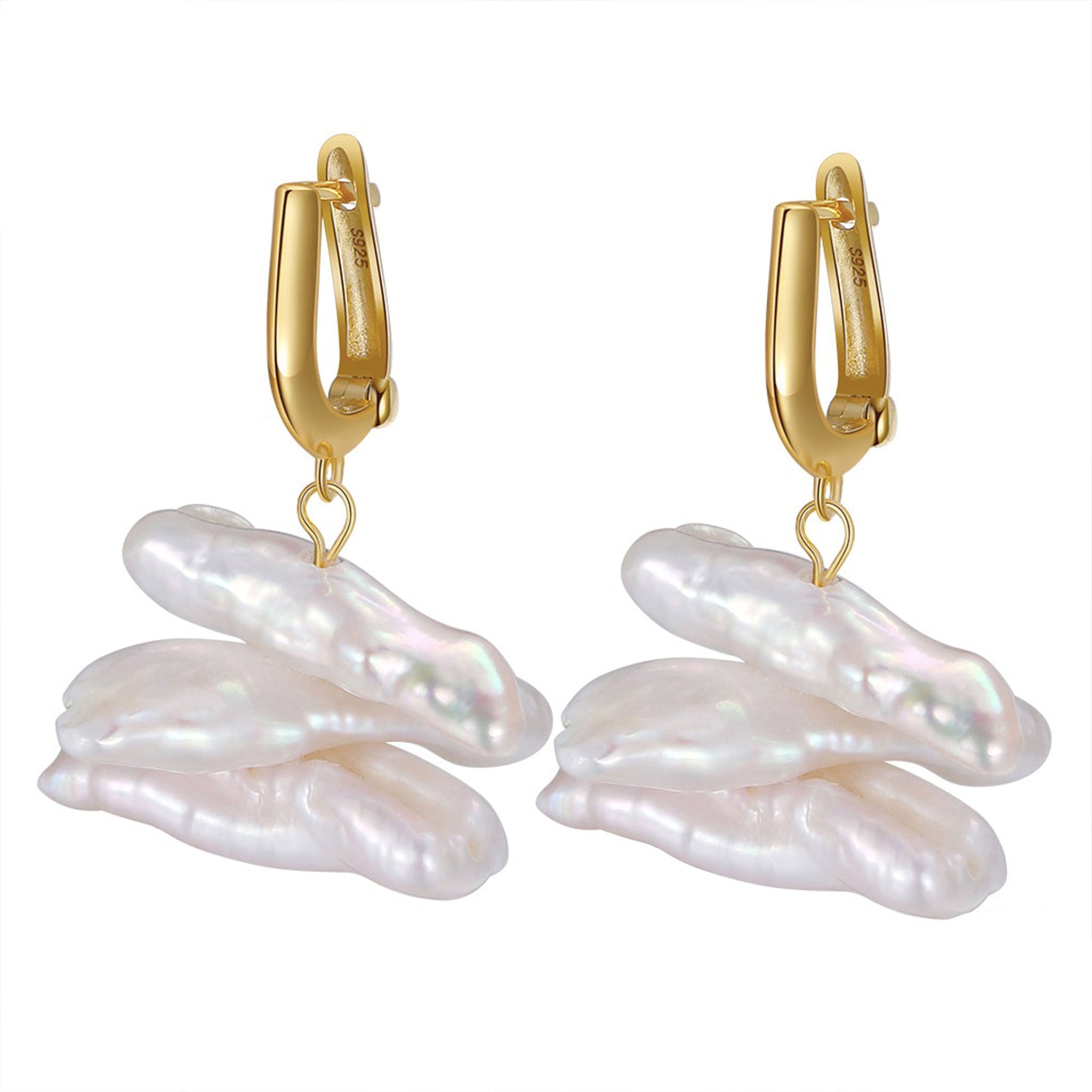 Freshwater Pearl Gold/Silver Earrings