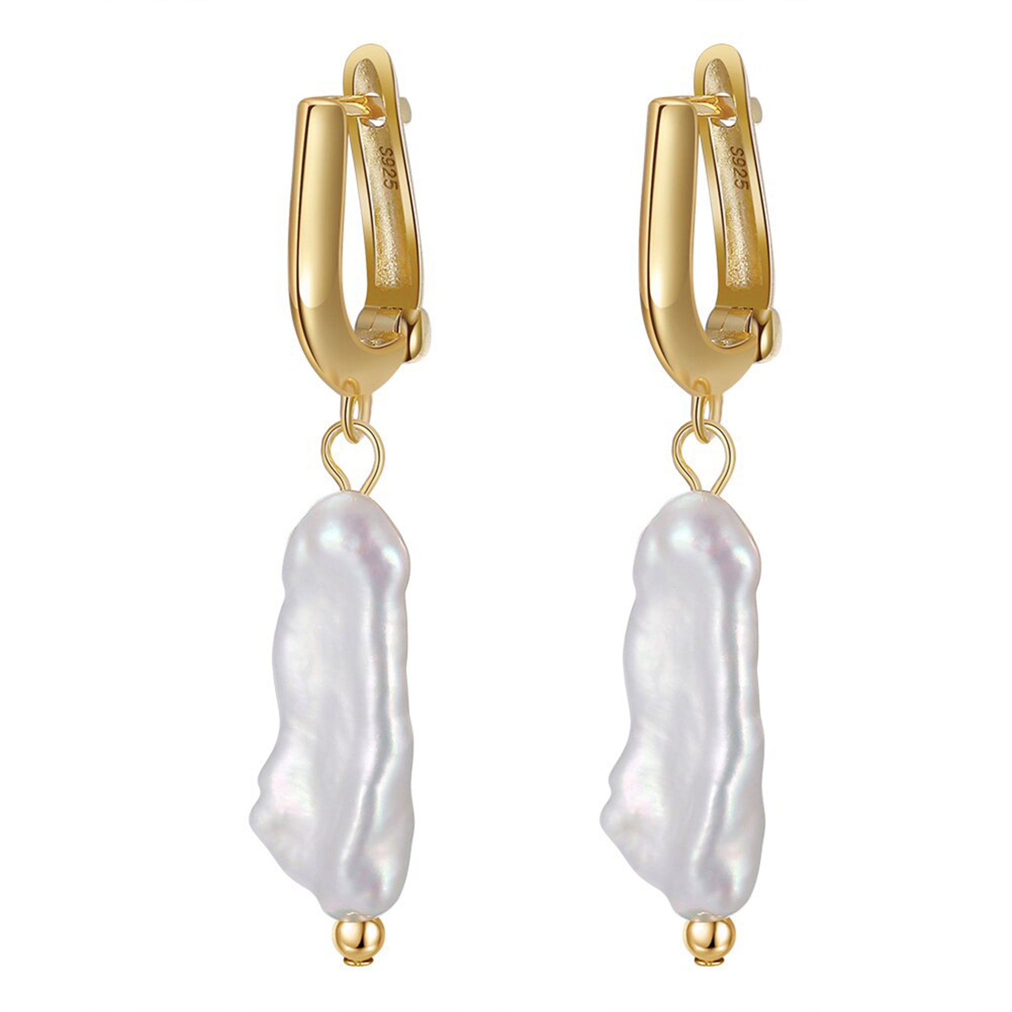 Freshwater Pearl Gold/Silver Earrings