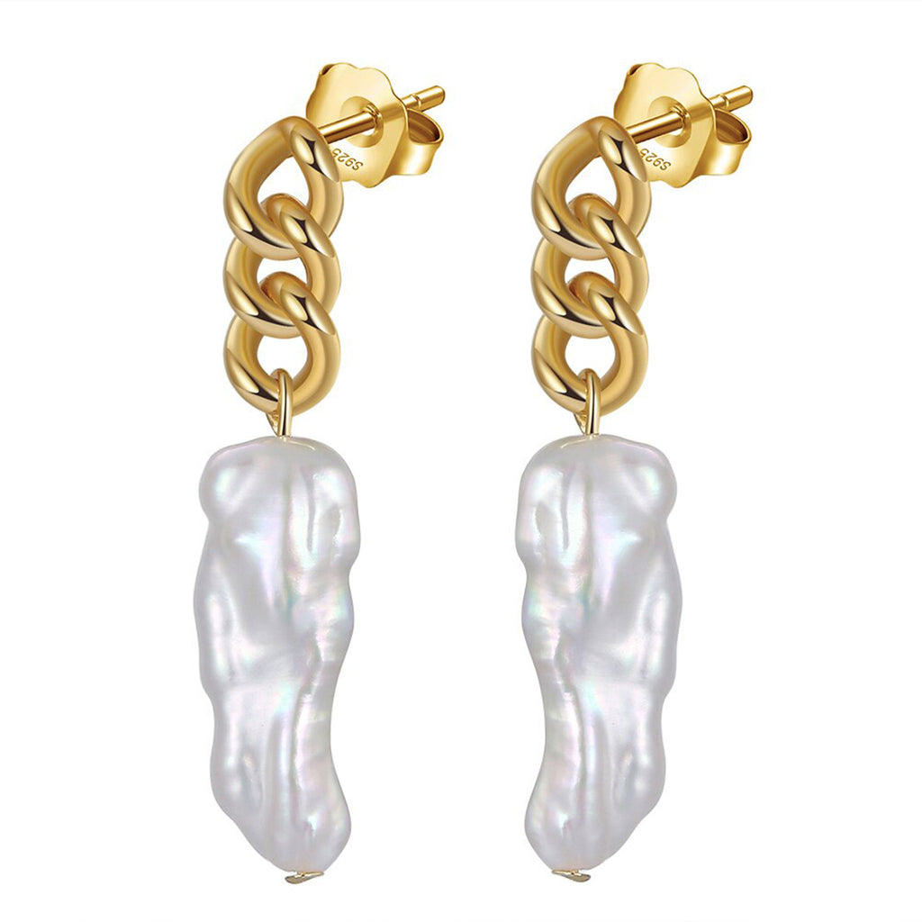 Freshwater Pearl Gold/Silver Earrings