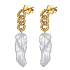 Freshwater Pearl Gold/Silver Earrings